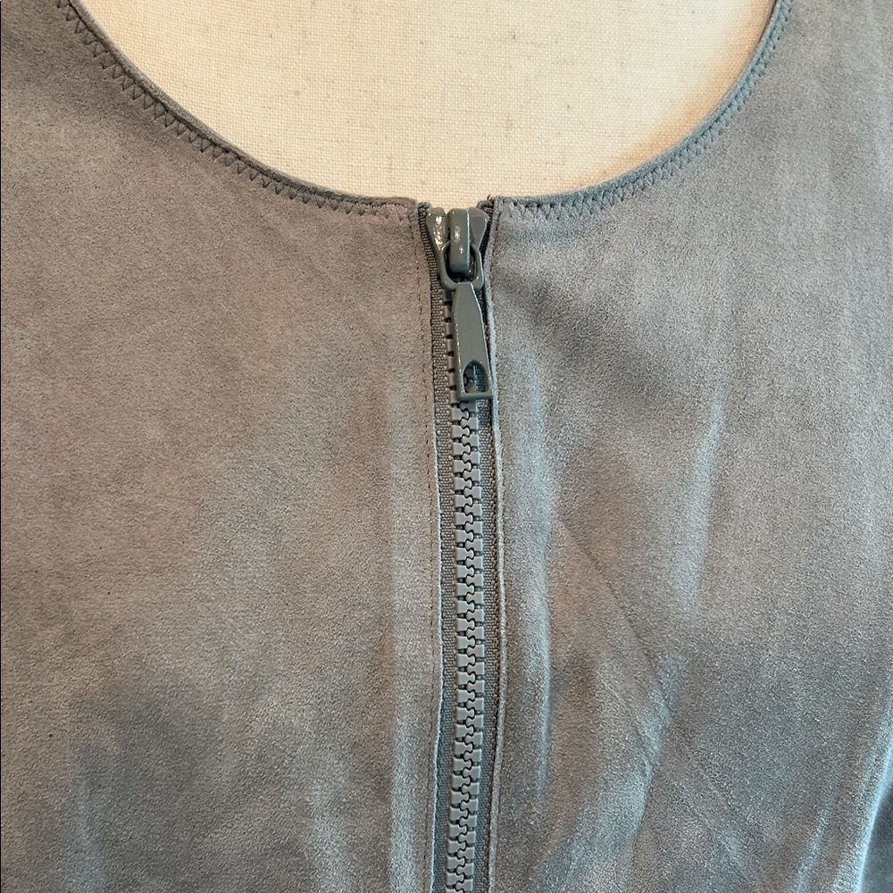 Lafayette 148 New York Olive Suede Leather Women's Jacket Size 16 - Picture 4 of 10
